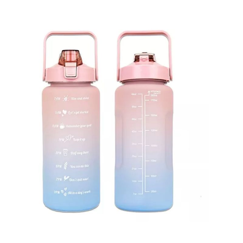 GENERICO - Botella De Agua Motivacional Gran Capacidad 2ltrs Deportiva