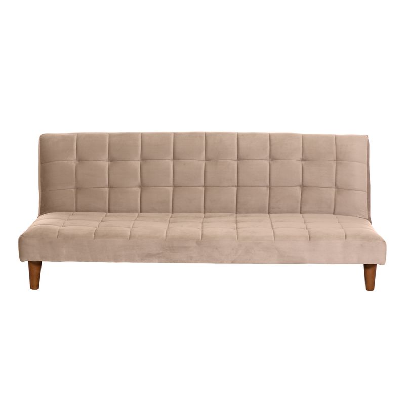 LATAM HOME - Futón Sofá Cama Turin Tela Velvet Beige