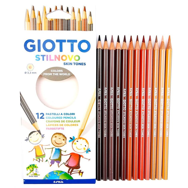 GIOTTO - Lapices Giotto Stilnovo Skin Tones 12 Colores Tonos Piel