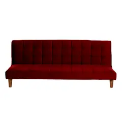 LATAM HOME - Futón Sofá Cama Turin Tela Velvet Burdeo