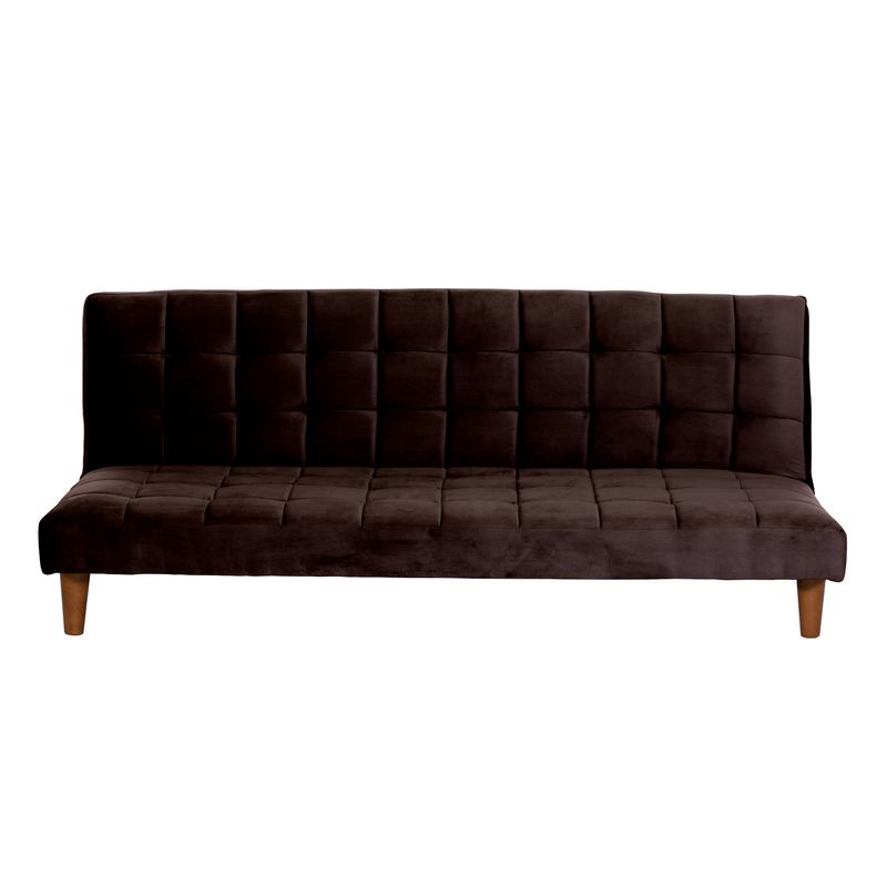 LATAM HOME - Futón Sofá Cama Turin Tela Velvet Chocolate