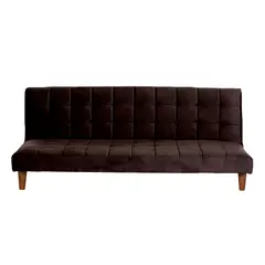 LATAM HOME - Futón Sofá Cama Turin Tela Velvet Chocolate