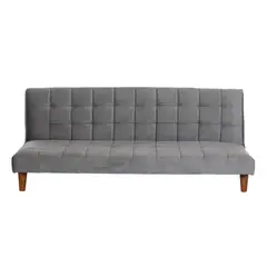 LATAM HOME - Futón Sofá Cama Turin Tela Velvet Gris