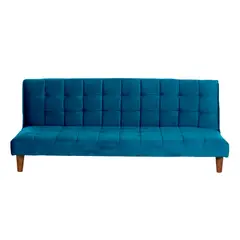 LATAM HOME - Sofá Cama Turin 3 Cuerpos Azul Petróleo
