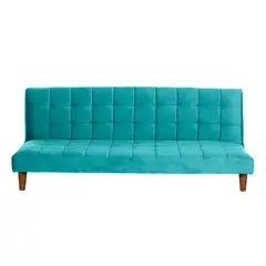 LATAM HOME - Futón Sofá Cama Turin Tela Velvet Turquesa