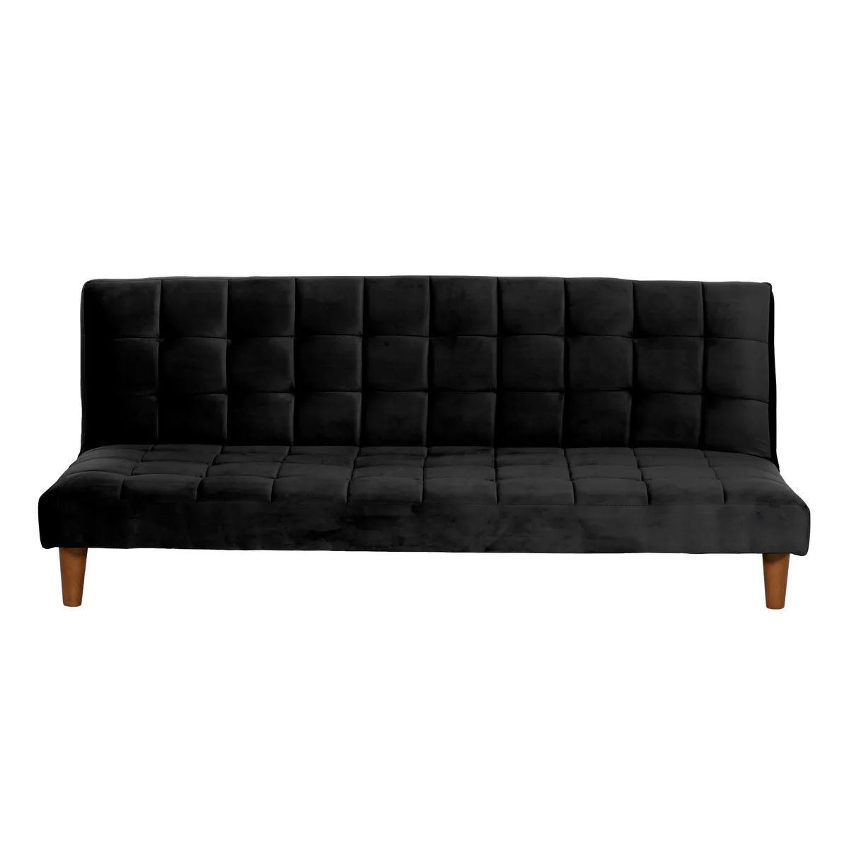 LATAM HOME - Futón Sofá Cama Turin Tela Velvet Negro