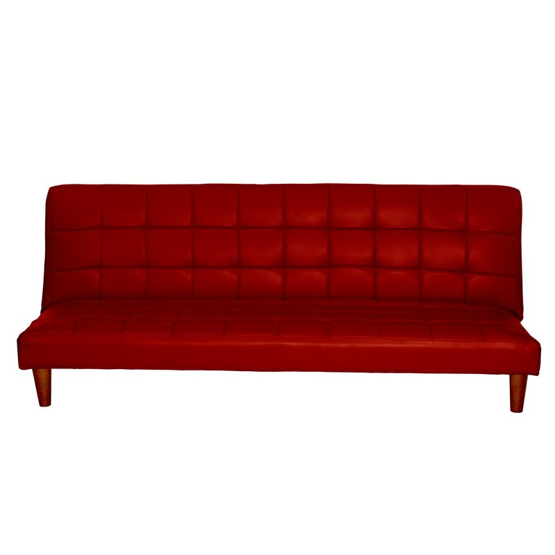 LATAM HOME - Futón Sofá Cama Turin PU Rojo
