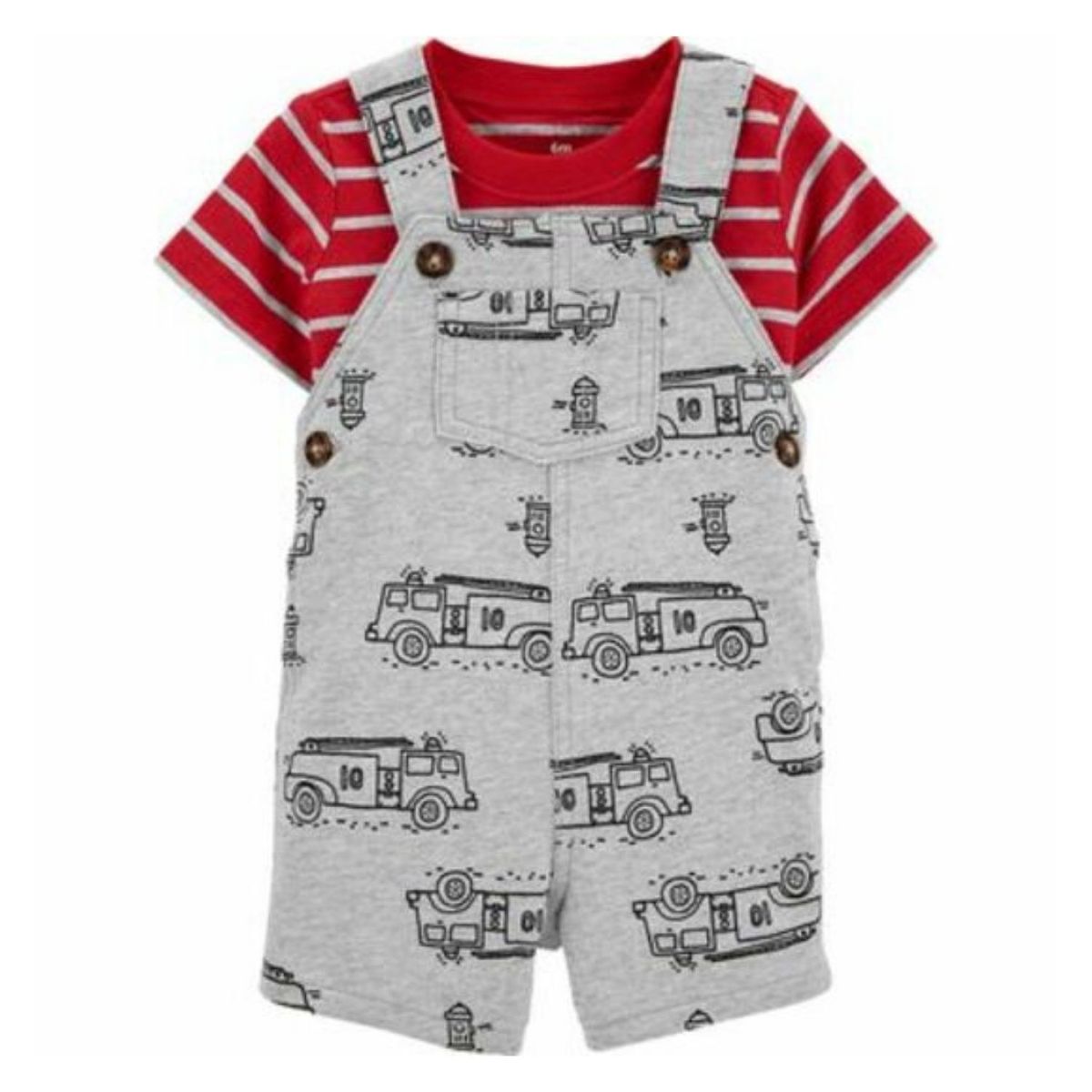 TEDMIMAK - Set 2 Piezas Conjunto Infantil Tedmimak 100% Algodón Bombero