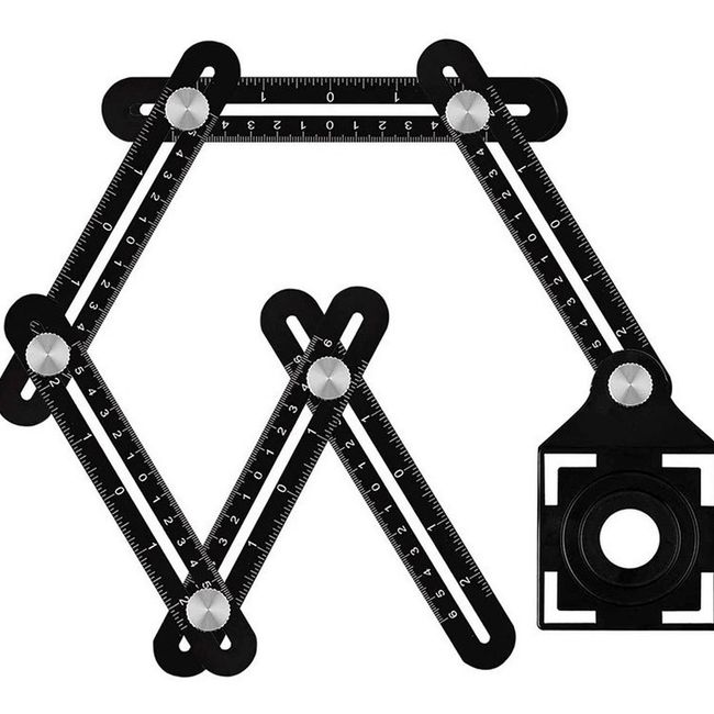 PARTYGLOBOS - Escuadra Plegable Profesional Aluminio Orificios Ceramica