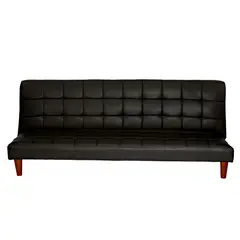 LATAM HOME - Futón Sofá Cama Turin PU Negro