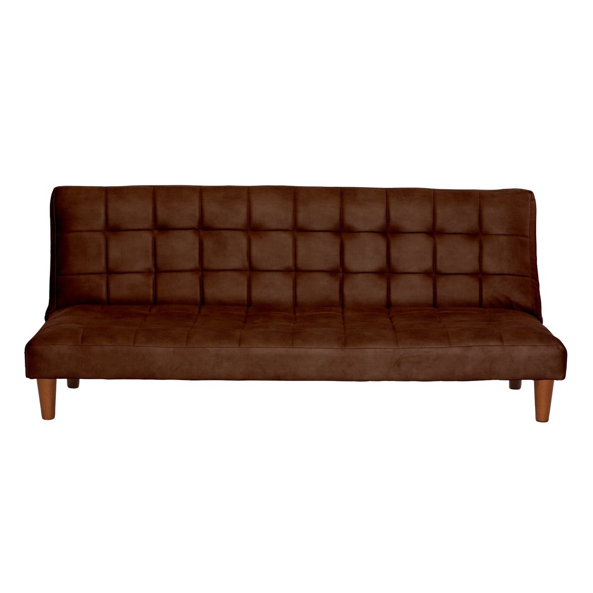 LATAM HOME - Futón Sofá Cama Turin Cuero Kentucky Cafe Moro