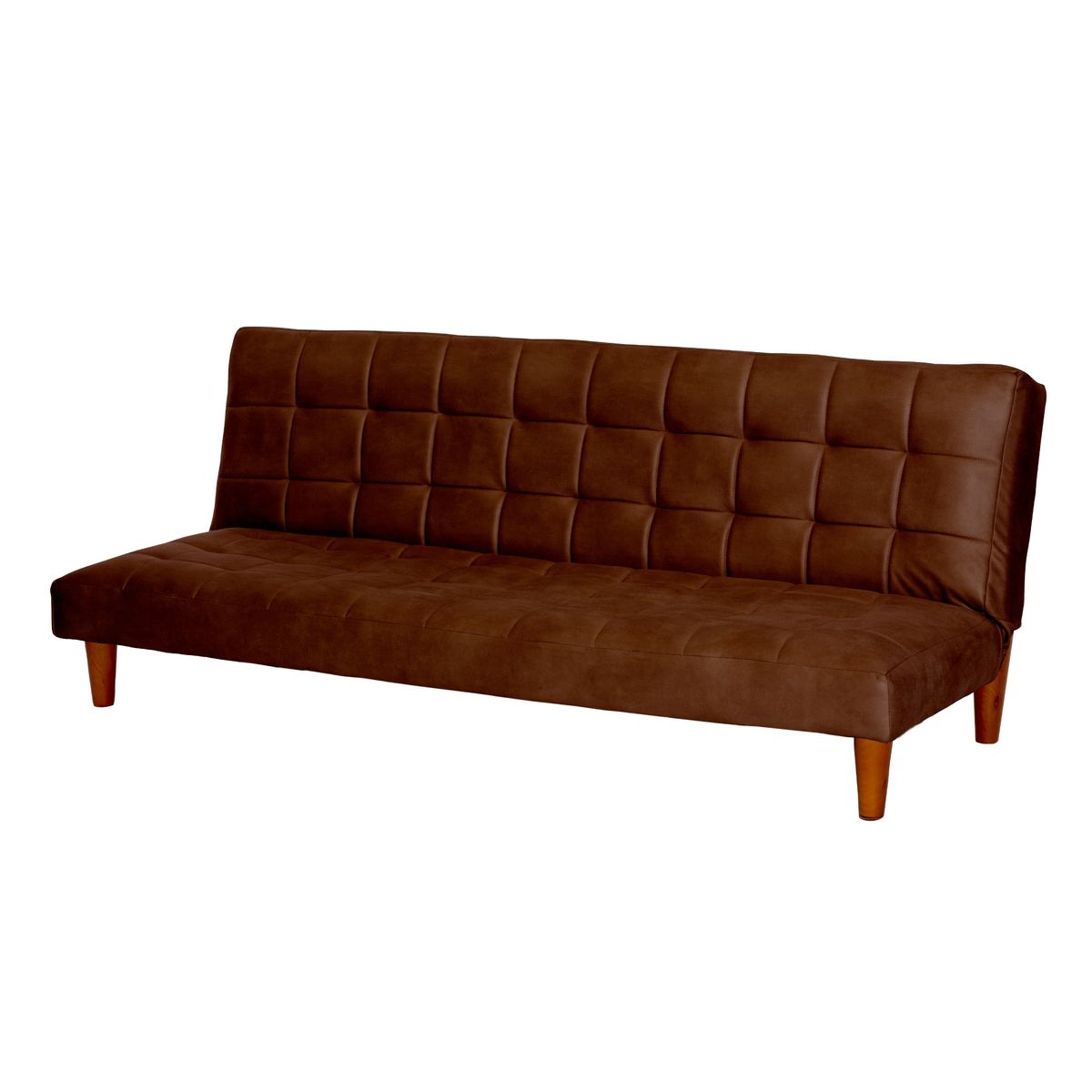 LATAM HOME - Futón Sofá Cama Turin Cuero Kentucky Cafe Moro