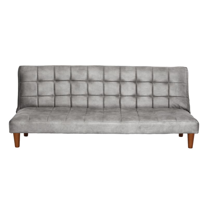 LATAM HOME - Futón Sofá Cama Turin Cuero Kentucky Gris