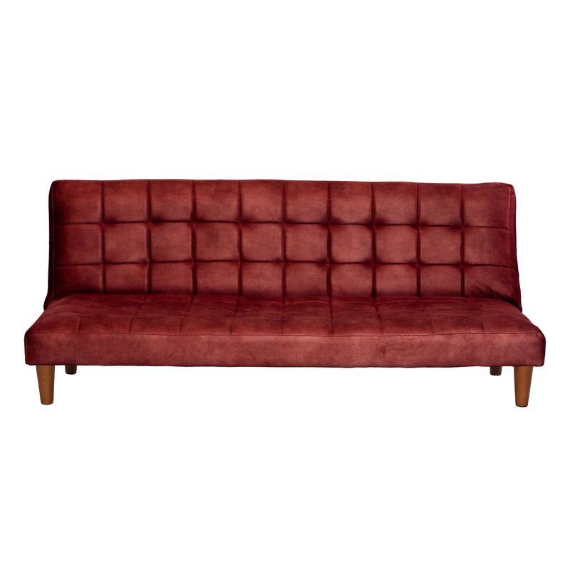 LATAM HOME - Futón Sofá Cama Turin Cuero Kentucky Rojo