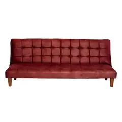 LATAM HOME - Futón Sofá Cama Turin Cuero Kentucky Rojo