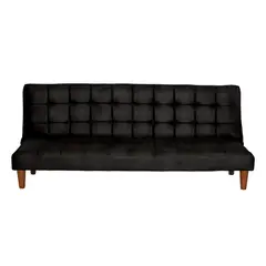 LATAM HOME - Futón Sofá Cama Turin Cuero Kentucky Negro