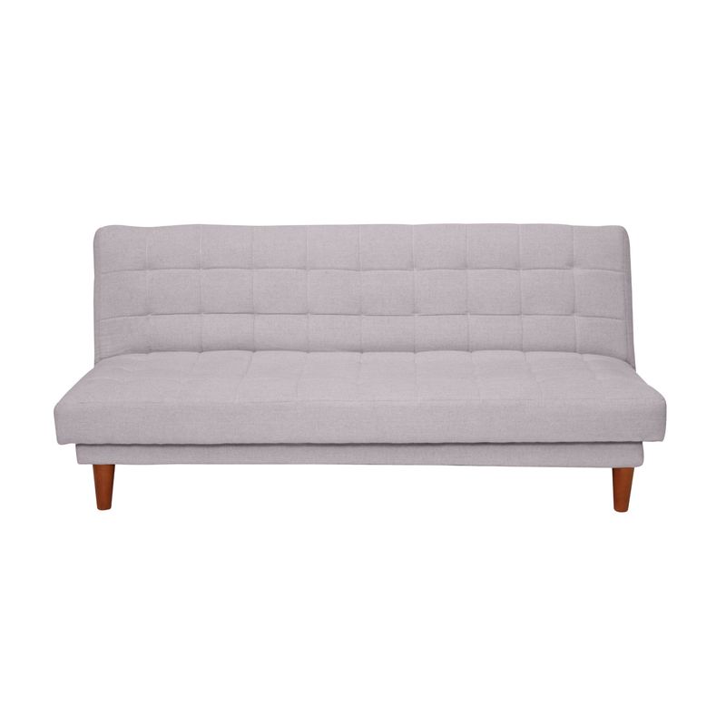 LATAM HOME - Futón Sofá Cama Turin Lino Gris Claro