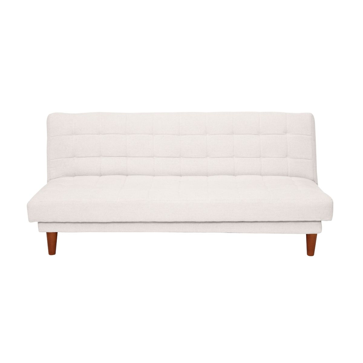 LATAM HOME - Futón Sofá Cama Turin PU Negro Lino Blanco