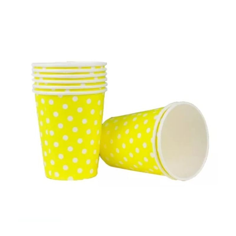 Pasteleria - 10 Vasos Desechables Decoración Vaso Cumpleaños Amarillo 611