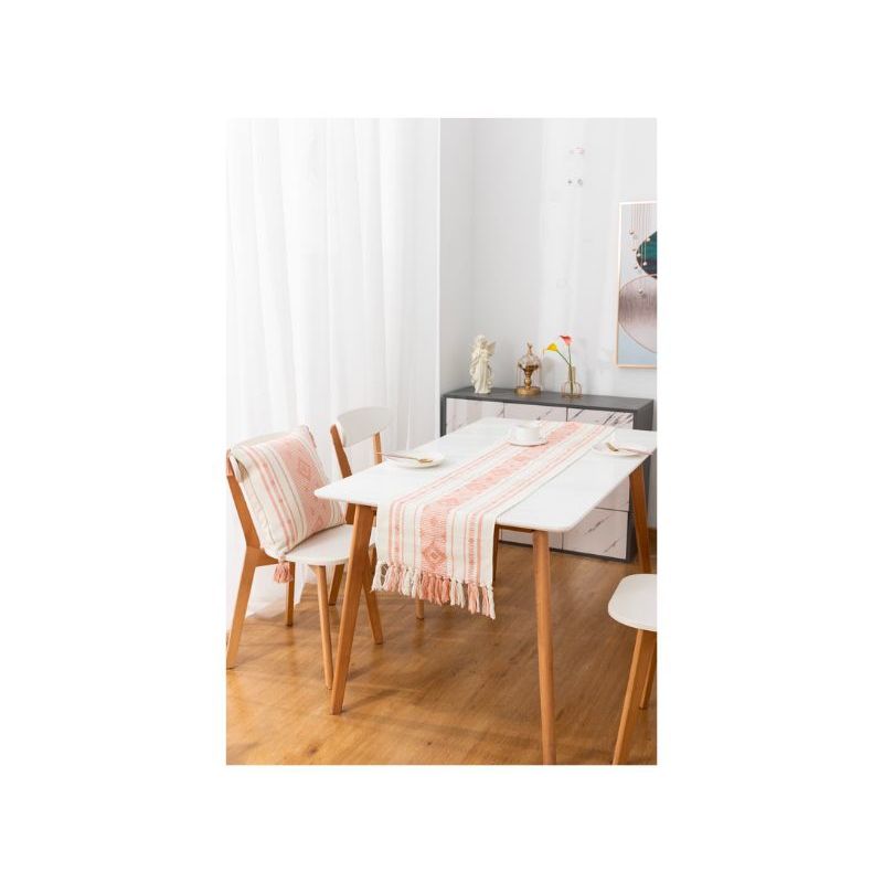 GENERICO - Camino de Mesa Croché 35 x 180 cm - Rosado Rombo