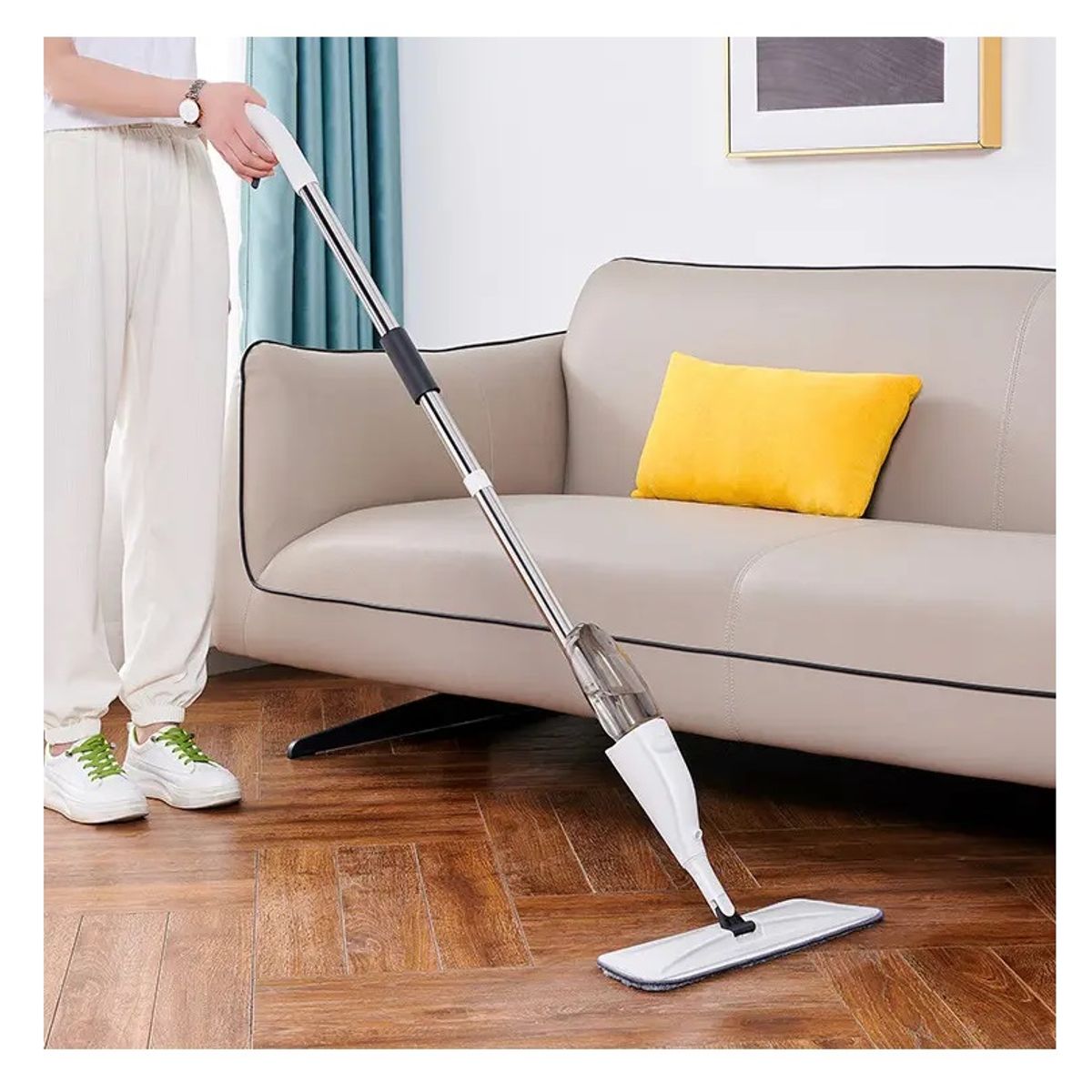 GENERICO - Mopa Trapero Con Pulverizador Spray 360° Limpieza Hogar