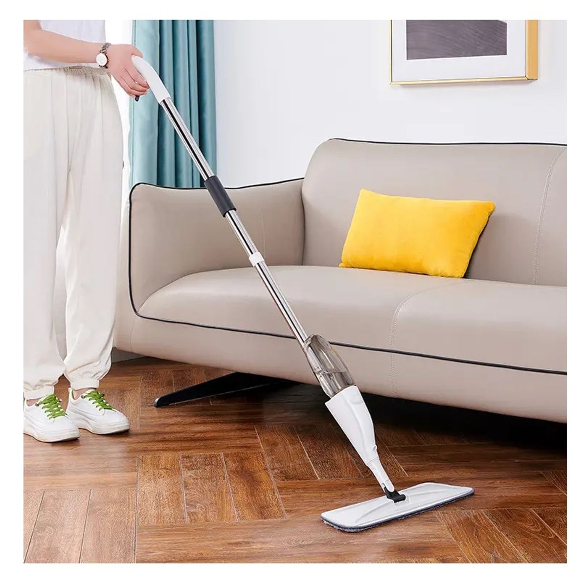 GENERICO - Mopa Trapero Con Pulverizador Spray 360° Limpieza Hogar