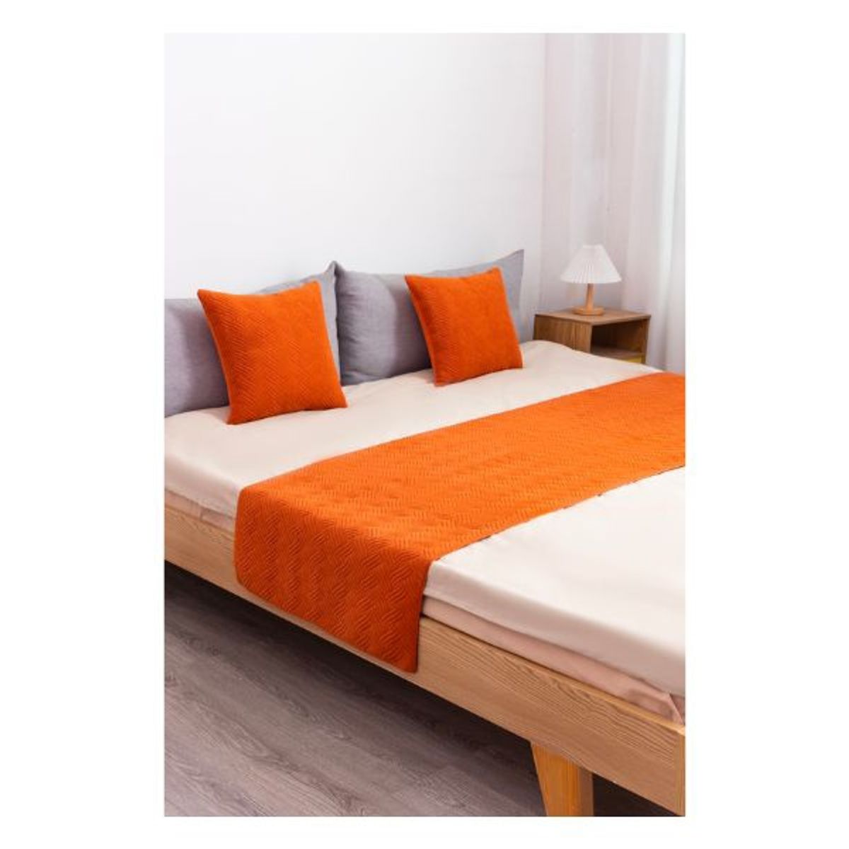 GENERICO - Piecera Plush 2 Plazas 70 x 210 cm Naranja