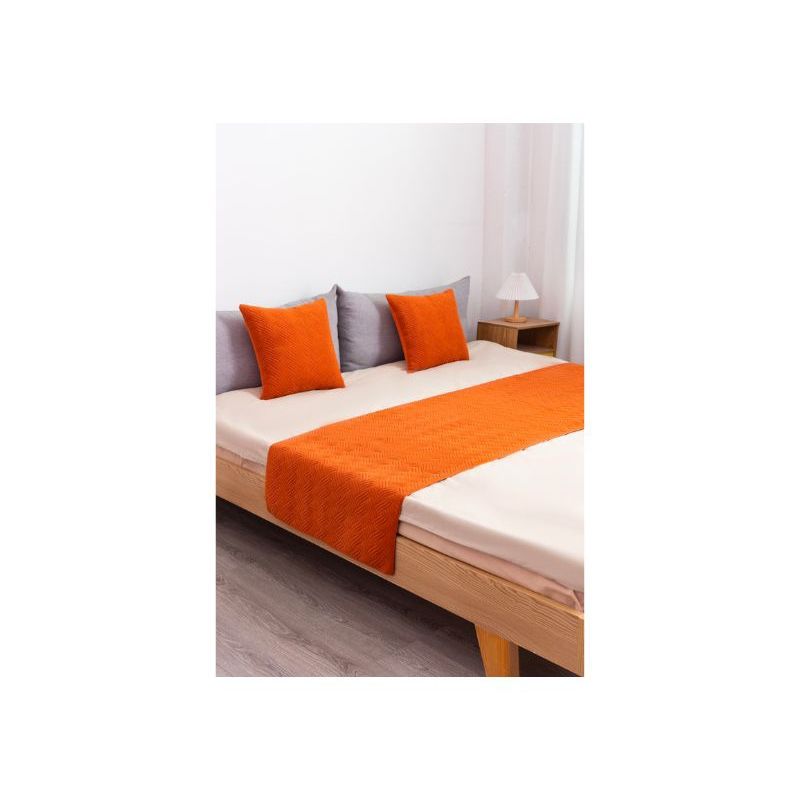 GENERICO - Piecera de Cama Plush 2 Plazas King - Naranja
