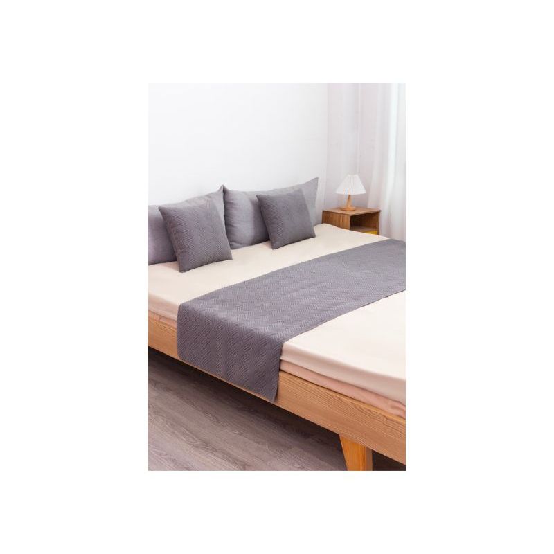 GENERICO - Piecera de Cama Plush 2 Plazas King - Gris