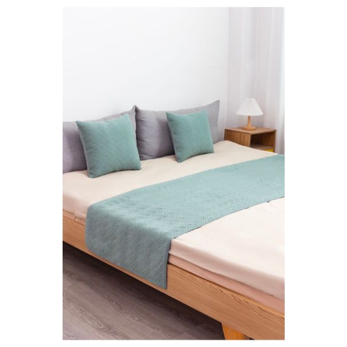 GENERICO - Piecera de Cama Plush 2 Plazas King - Verde