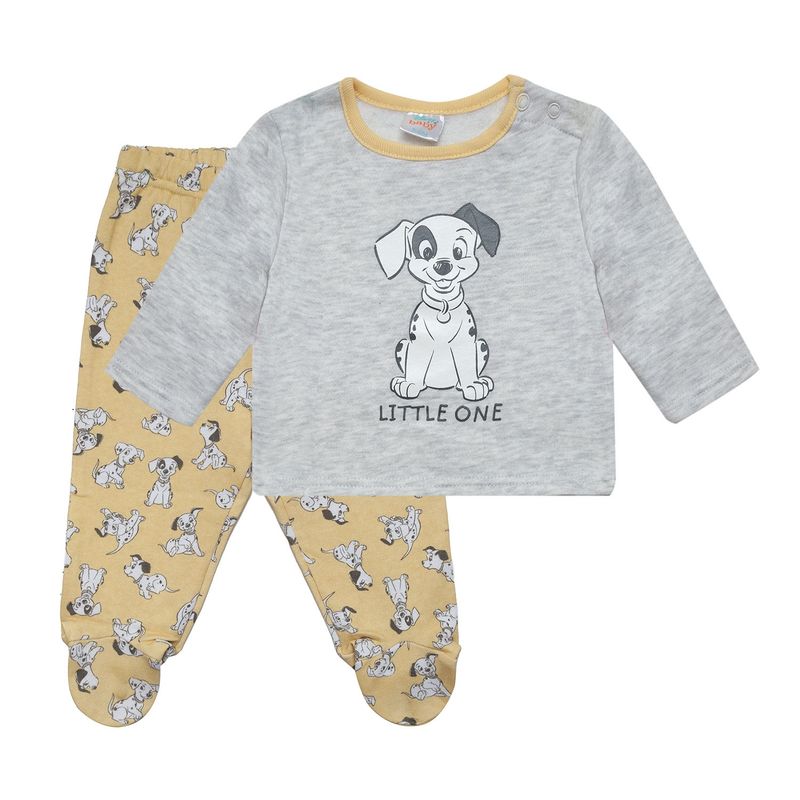 DISNEY - Pijama Bebe 101 Dalmatas Pequeño Amarillo Disney