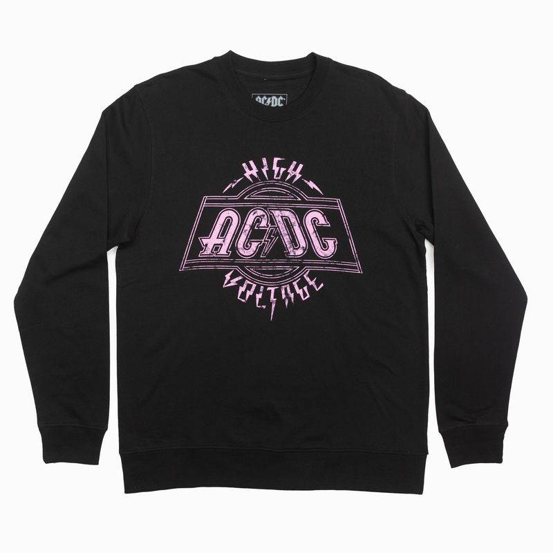 AC DC - Poleron Mujer Ac/Dc High Negro Ac/Dc