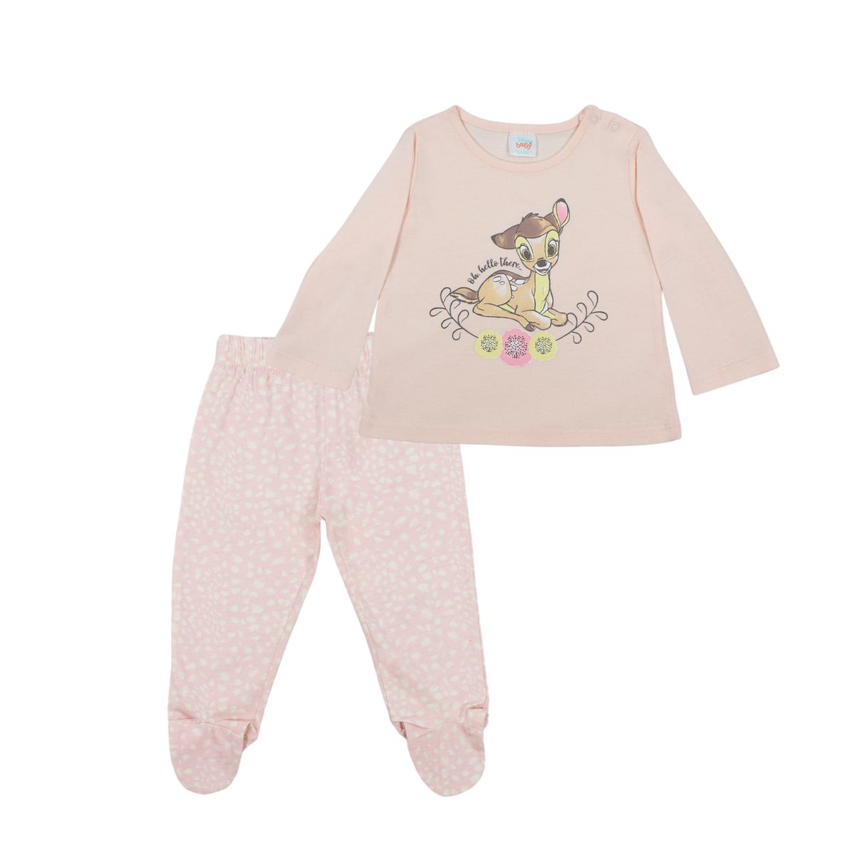 DISNEY - Pijama Bebe Bambi  Rosado Disney