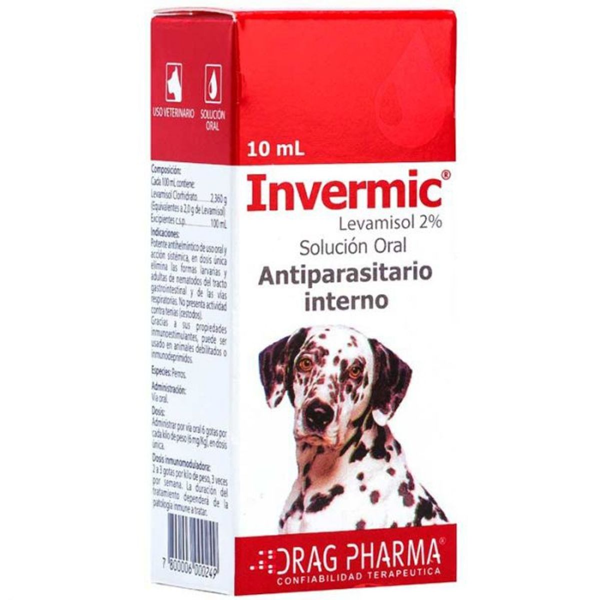 DRAG PHARMA - Gotitas Antiparasitario Internos Perros Invermic