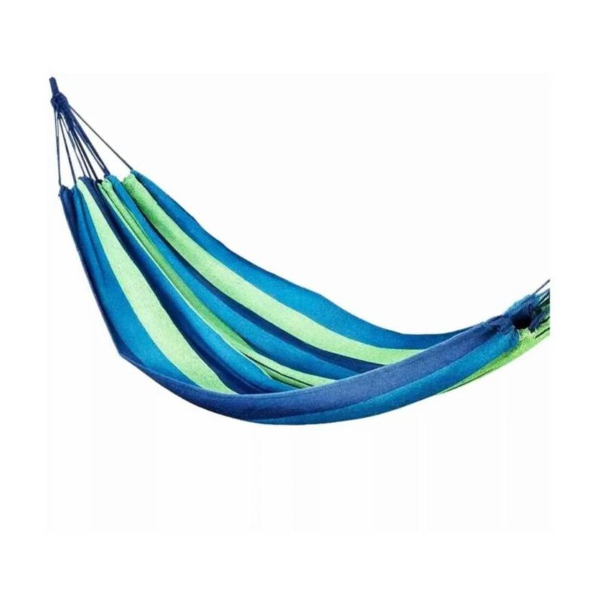 OEM - HAMACA COLGANTE 180X150CM DE ALGODON 2 PLAZAS AZUL