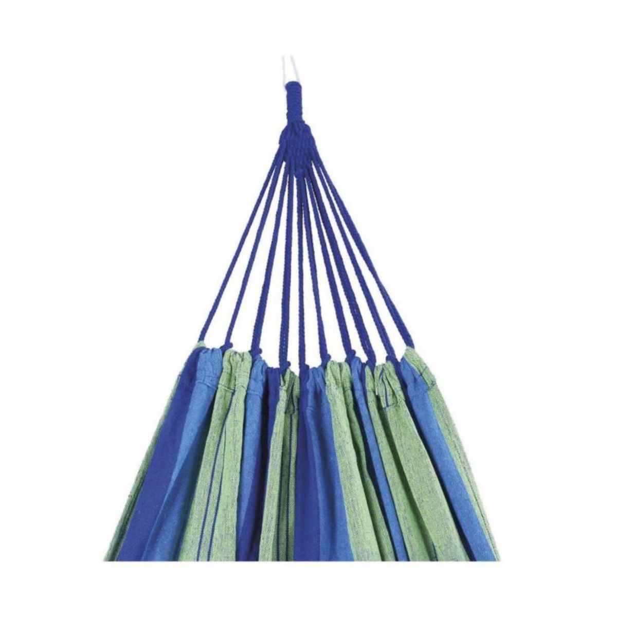 OEM - HAMACA COLGANTE 180X150CM DE ALGODON 2 PLAZAS AZUL