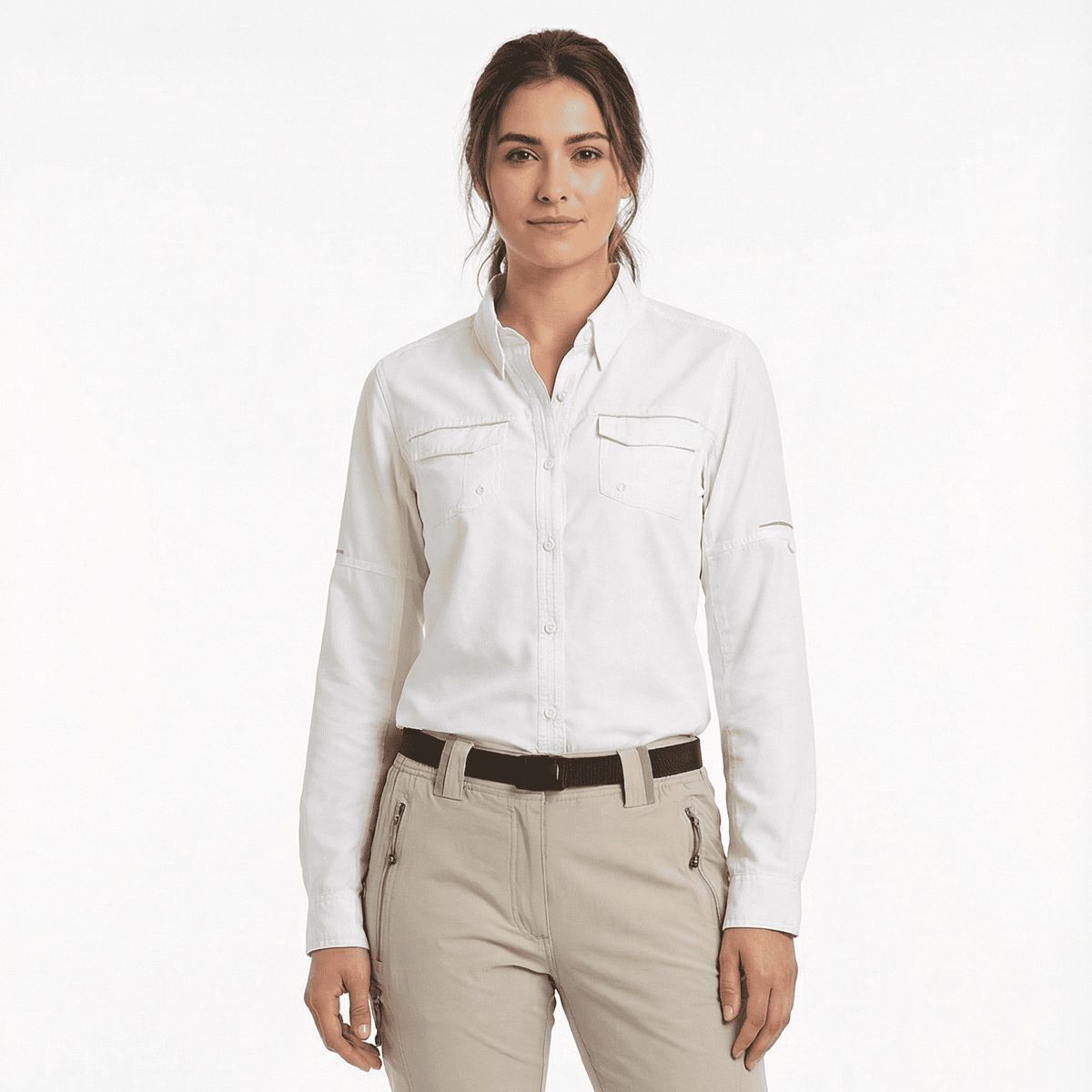 T-WORLD - Blusa Mujer Outdoor Jubae Ripstop  UV UPF+50 Transpirable
