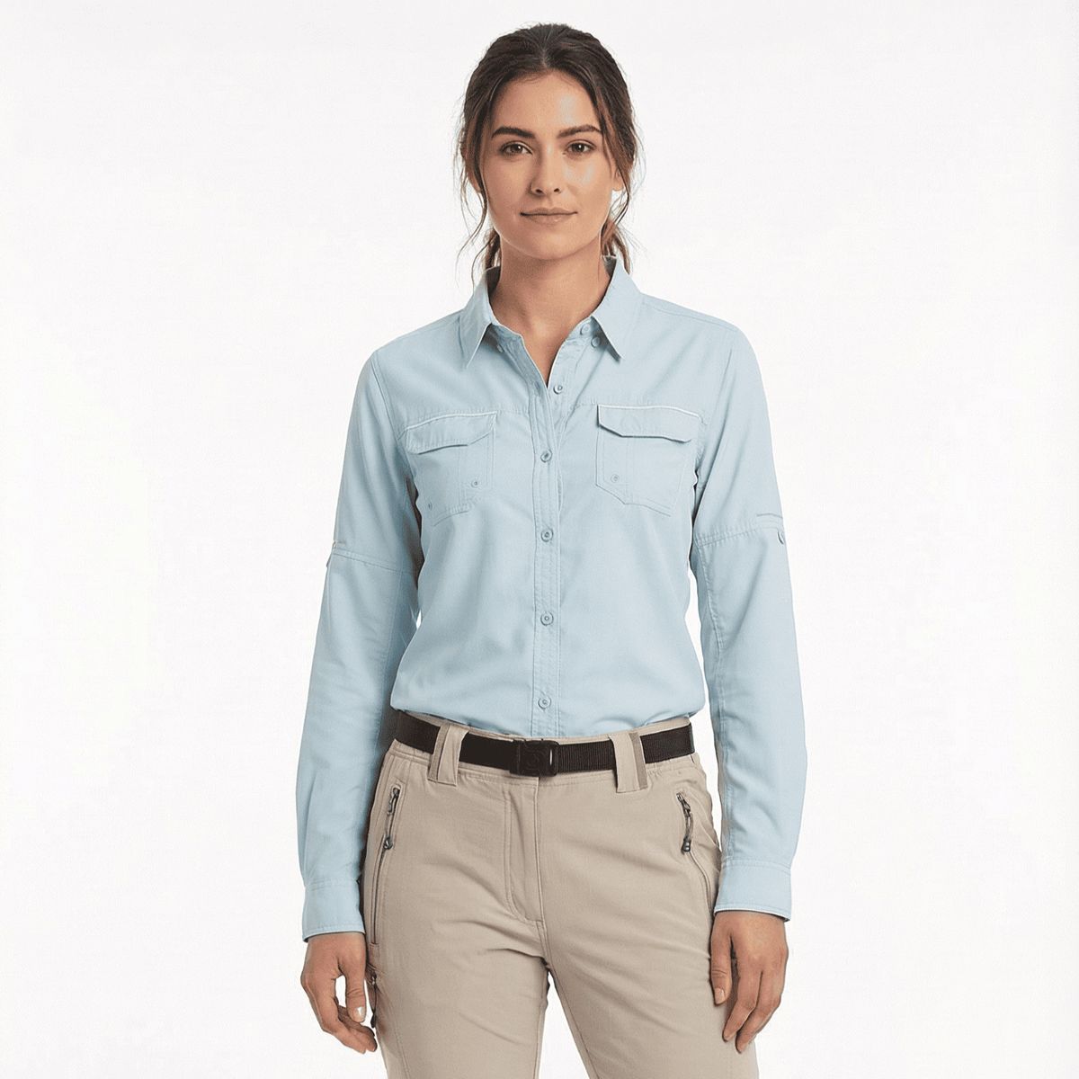 T-WORLD - Blusa Mujer Outdoor Jubae Ripstop  UV UPF+50 Transpirable
