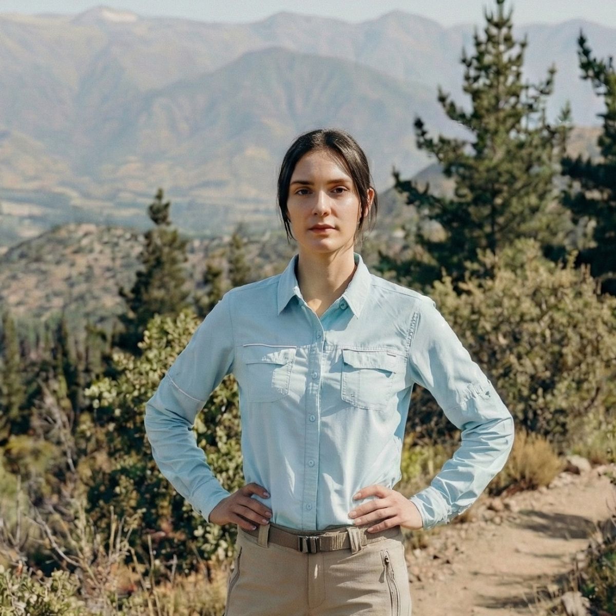 T-WORLD - Blusa Mujer Outdoor Jubae Ripstop  UV UPF+50 Transpirable