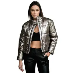 BOR - Parka Puffa Silver de Cuero