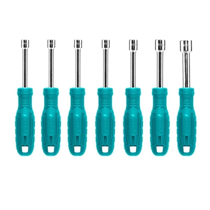 TOTAL TOOLS - Kit Set De Destornilladores Dado Hexagonal 7 Piezas