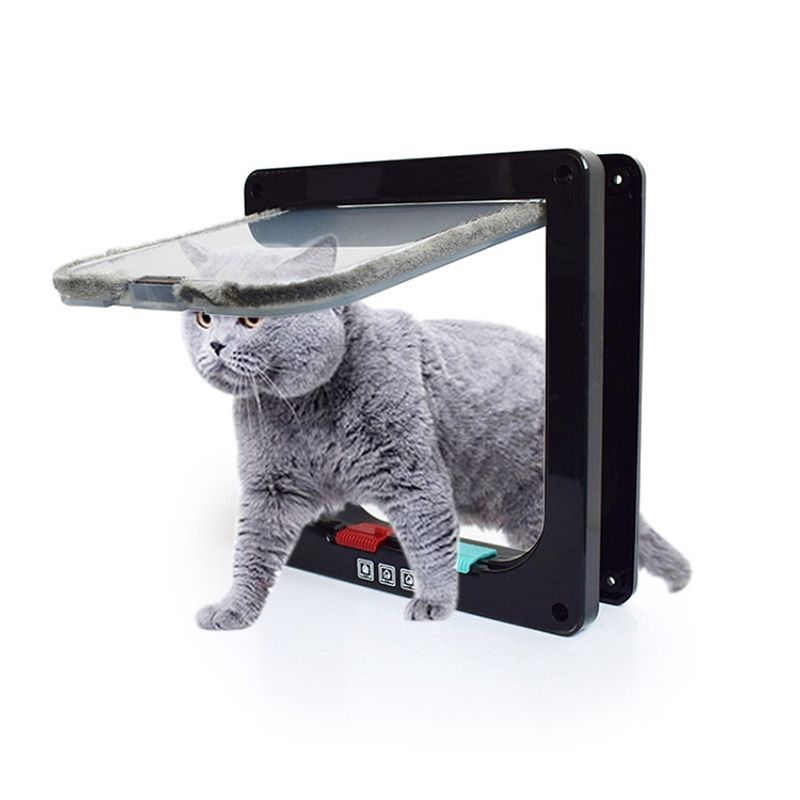 CRUSEC - Puerta Silenciosa Con Solapa Gato Para Interior Exterior