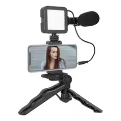 GENERICO - Kit De Grabacionaro Luz Y Microfono Youtube Estabilizado