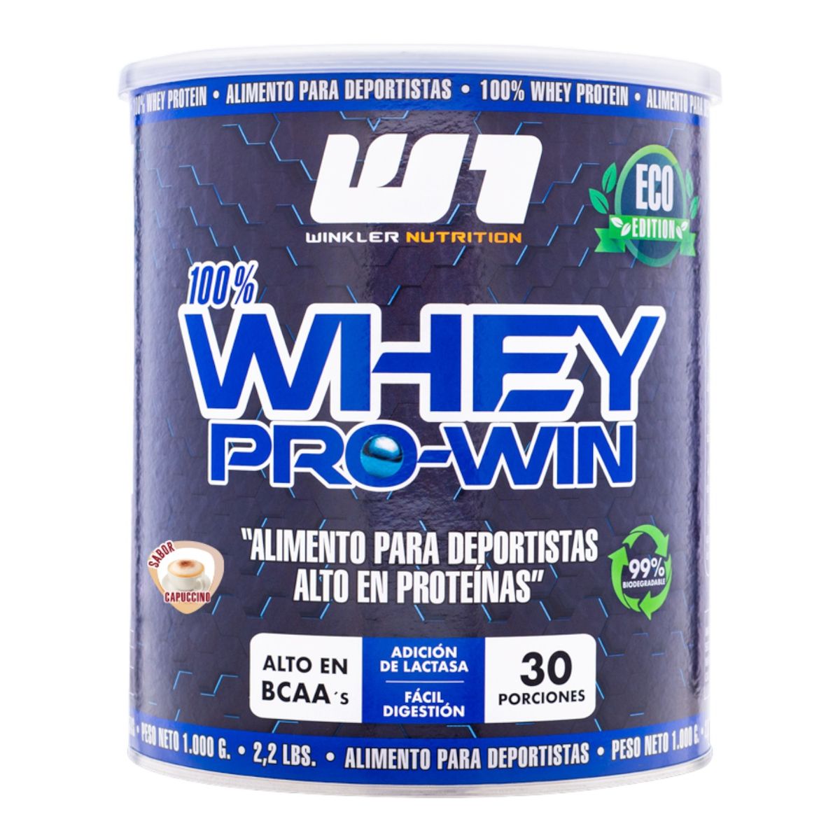 WINKLER NUTRITION - Proteína Whey pro win 1kg - 30sv -Cappuccino  Winkler Nutrition.
