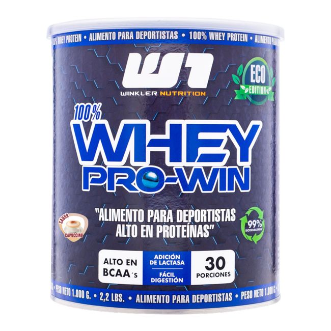 WINKLER NUTRITION - Proteína Whey pro win 1kg - 30sv -Cappuccino  Winkler Nutrition.