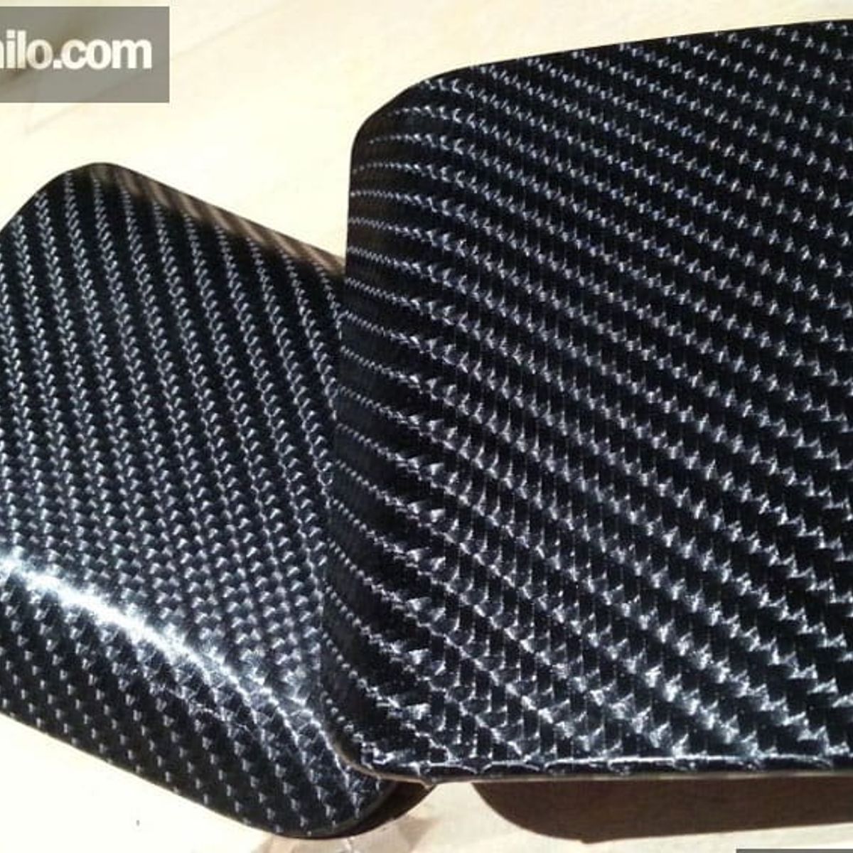 GENERICO - Papel vinilo adhesivo decorativo tipo fibra de carbono 4D