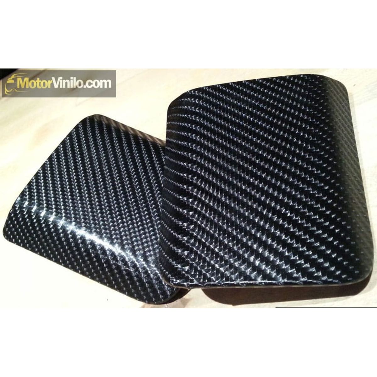 GENERICO - Papel vinilo adhesivo decorativo tipo fibra de carbono 4D