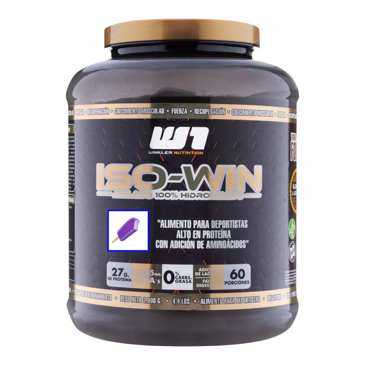 WINKLER NUTRITION - Proteína hidrolizada Iso Win Mora crema 2 kg 60sv - Winkler Nutrition.