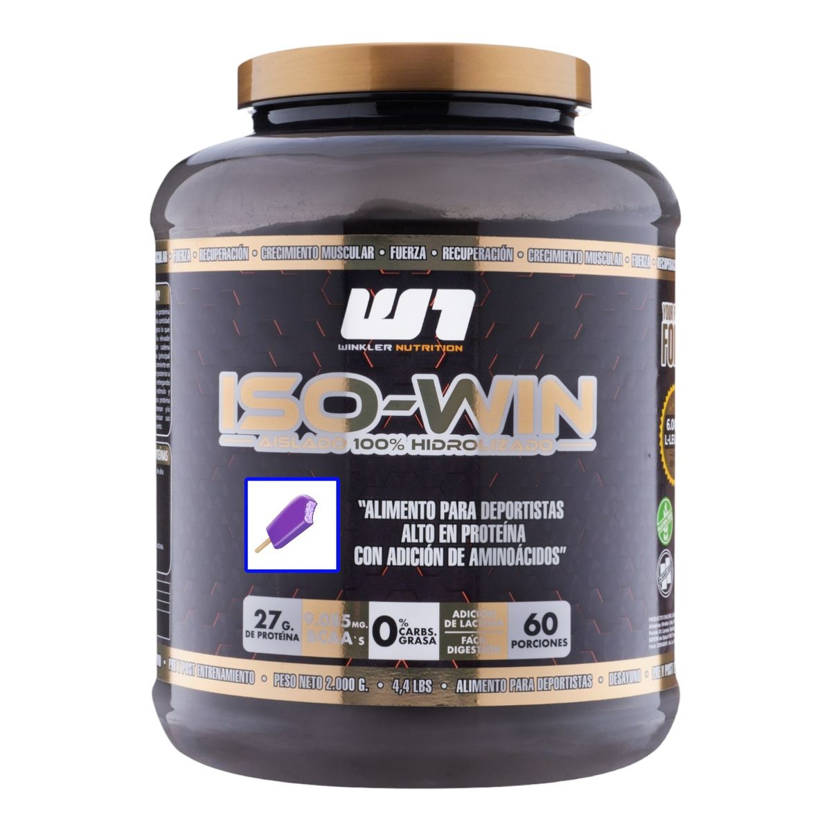WINKLER NUTRITION - Proteína hidrolizada Iso Win Mora crema 2 kg 60sv - Winkler Nutrition.