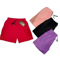 AGW - Pack 3 Shorts Mujer Liso Secado Rápido. Fit Deportivo